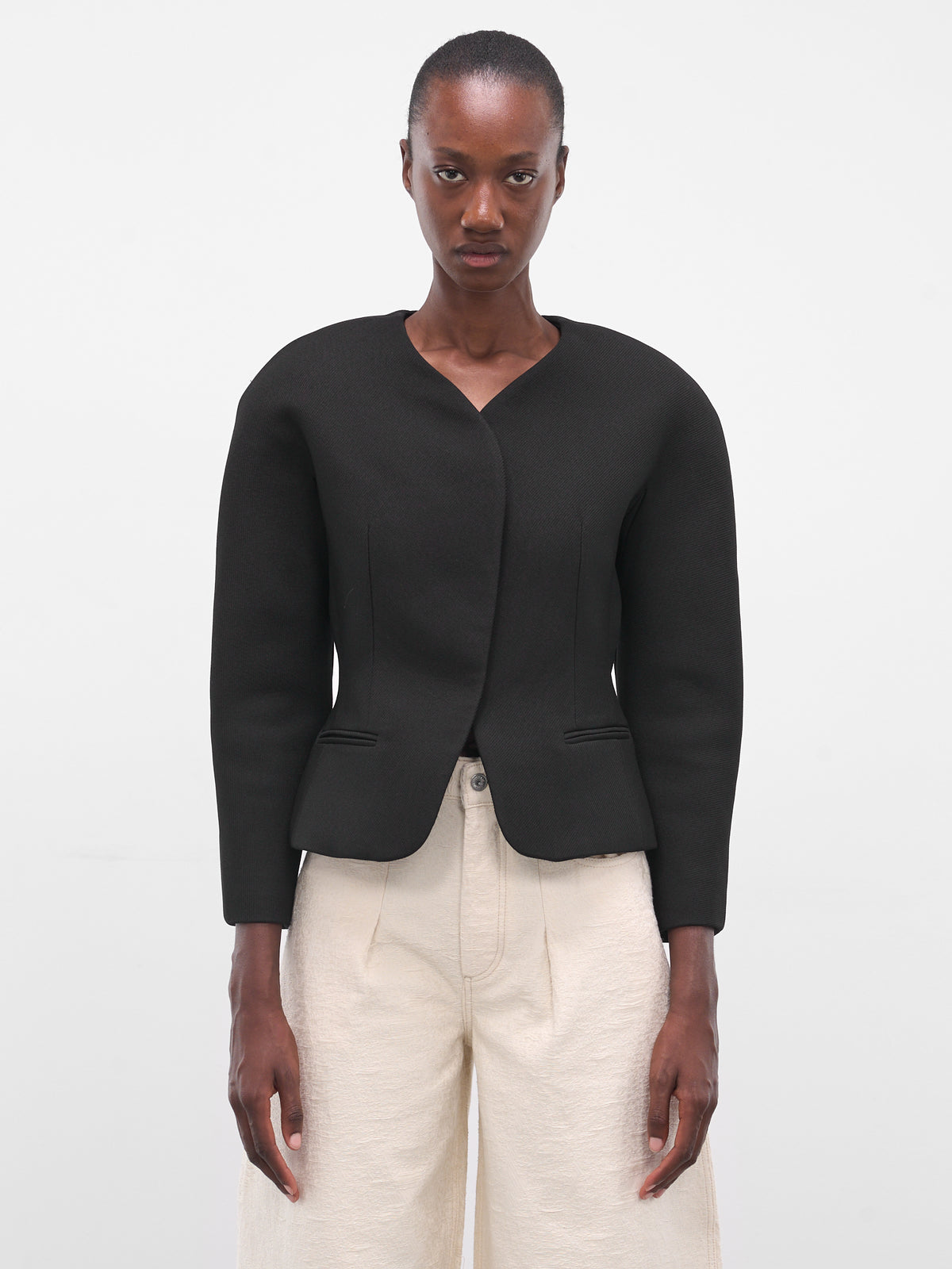 Black Mini Ovalo Jacket (LA-PETITE-VESTE-OVALO-BLACK)