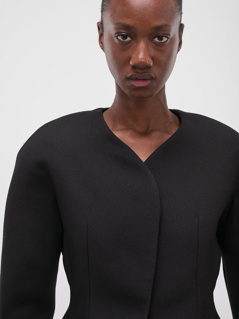 Black Mini Ovalo Jacket (LA-PETITE-VESTE-OVALO-BLACK)