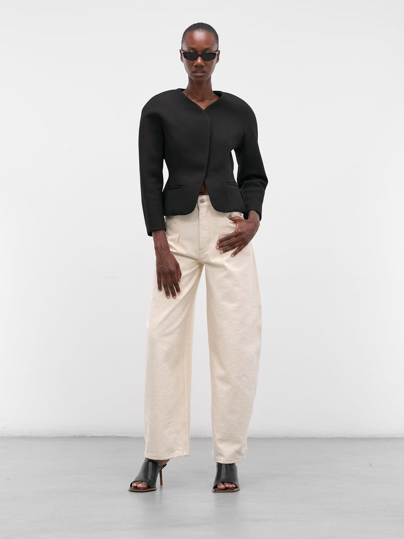 Black Mini Ovalo Jacket (LA-PETITE-VESTE-OVALO-BLACK)