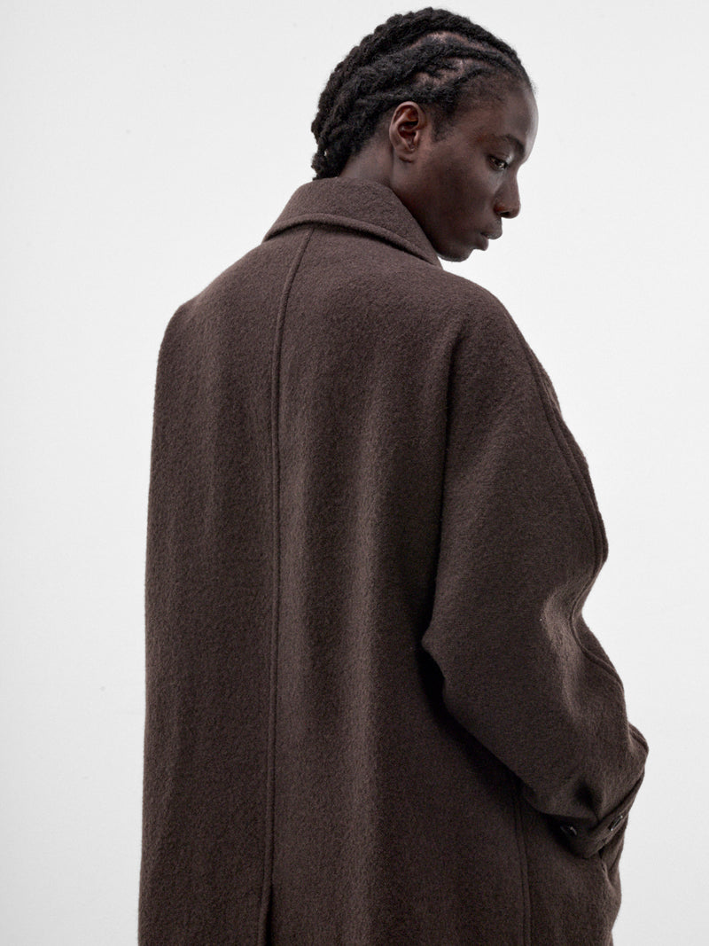 Brown Fuller Wool Coat (LA68FA221-44-BROWN)