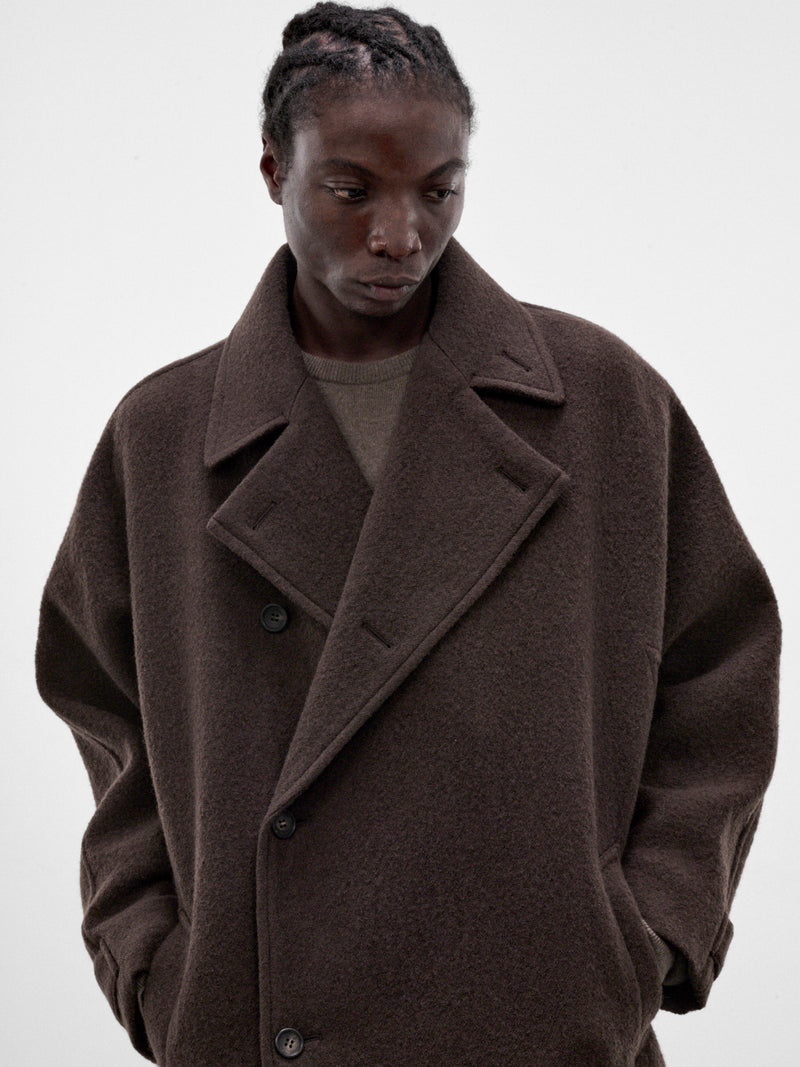 Brown Fuller Wool Coat (LA68FA221-44-BROWN)
