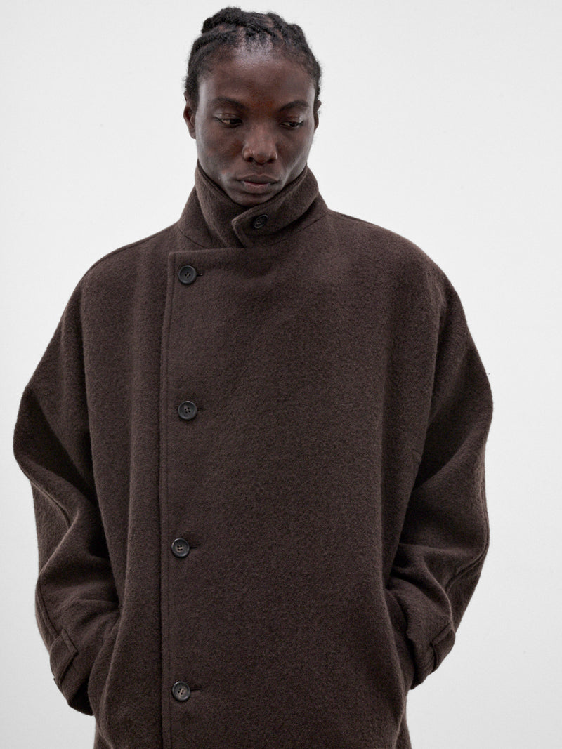 Brown Fuller Wool Coat (LA68FA221-44-BROWN)