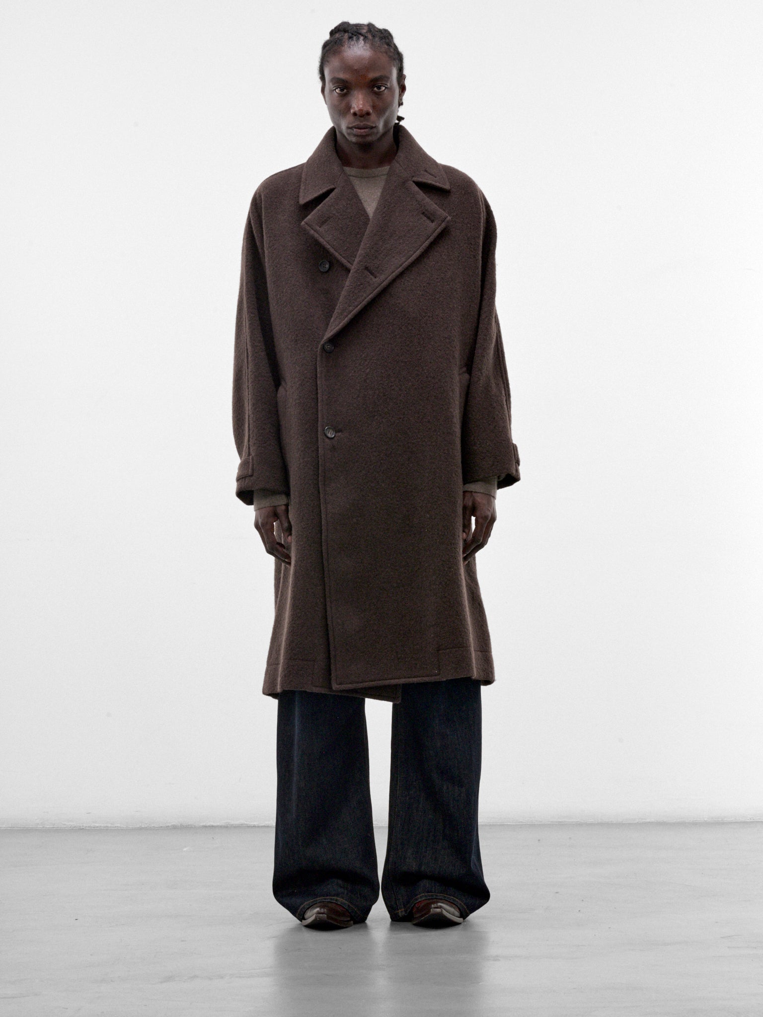 Brown Fuller Wool Coat (LA68FA221-44-BROWN)