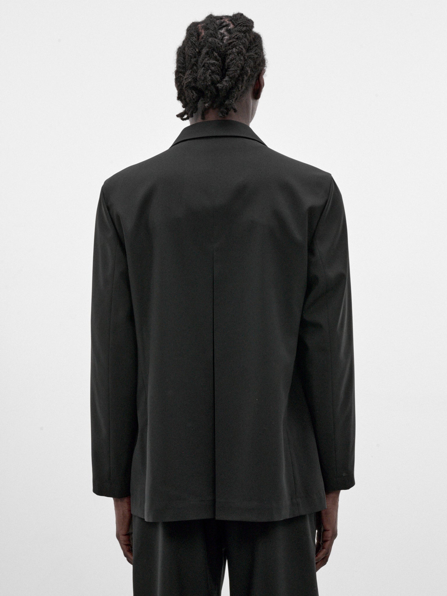 Wings Black Pleated Blazer (LA68FD022-15-BLACK)