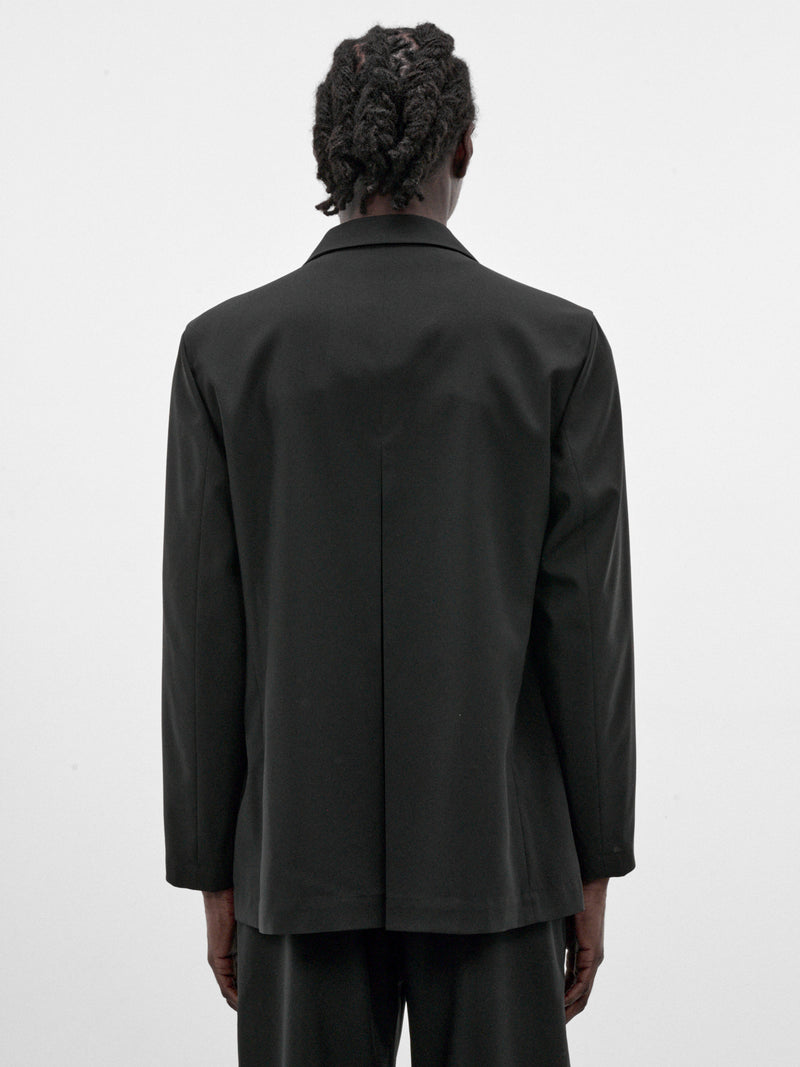 Wings Black Pleated Blazer (LA68FD022-15-BLACK)