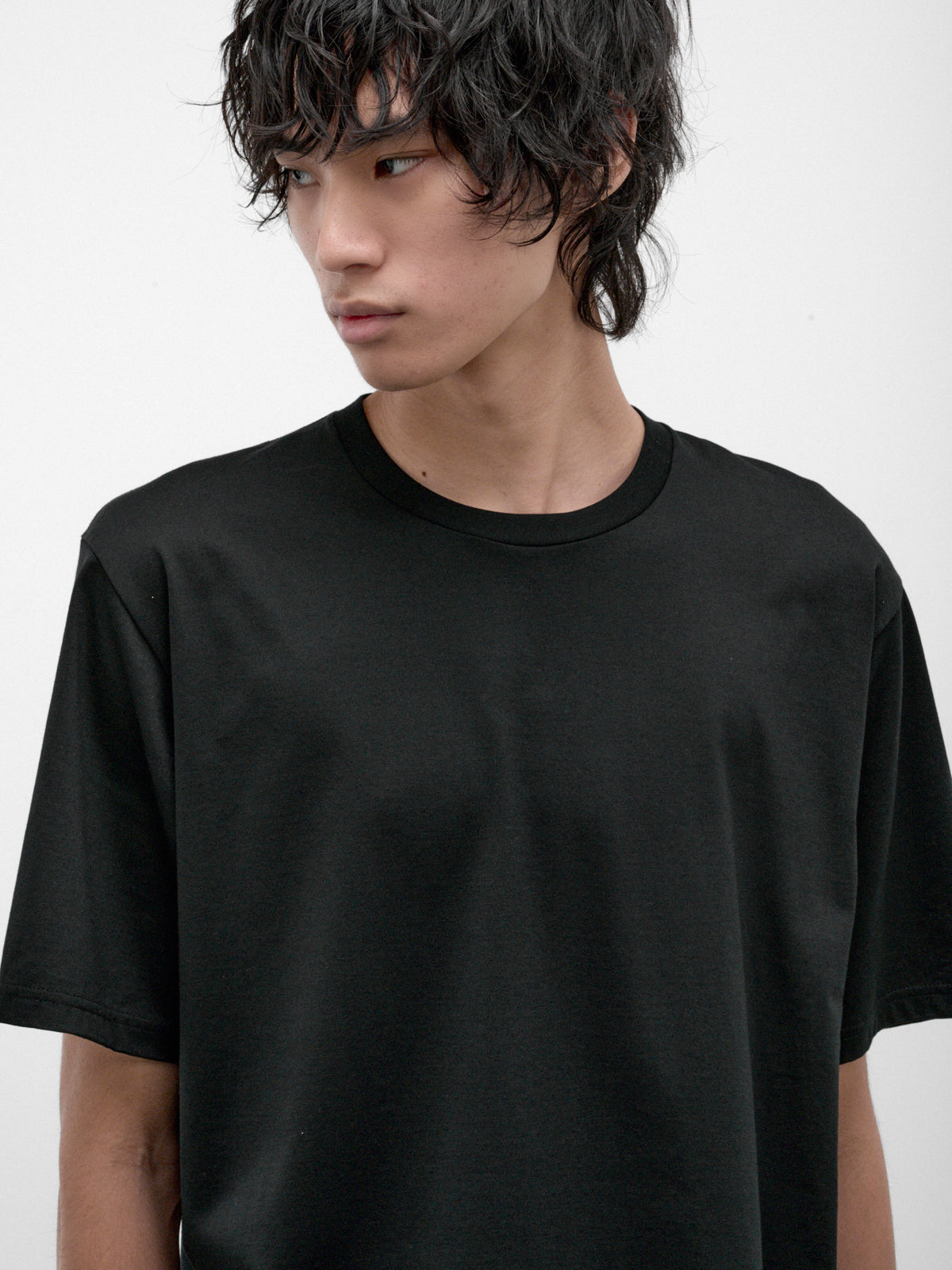 Black Relaxed Tee (LA68JK116-15-BLACK)