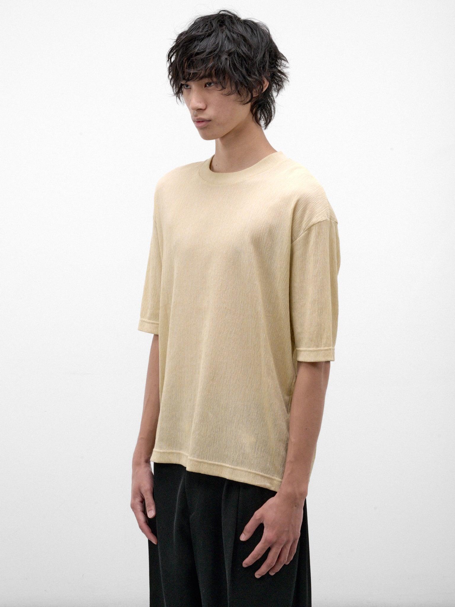 Light Beige Relaxed Tee (LA68JK116-40-LIGHT-BEIGE)
