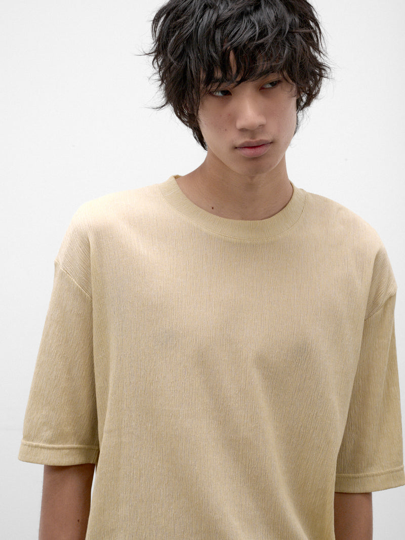 Light Beige Relaxed Tee (LA68JK116-40-LIGHT-BEIGE)