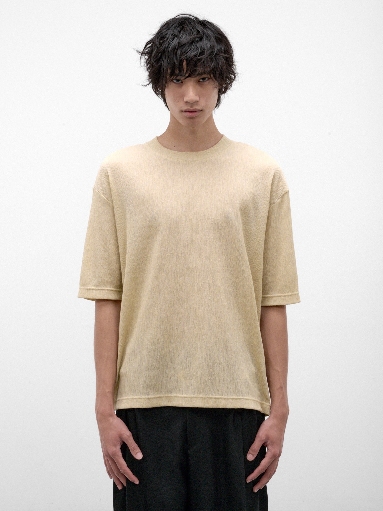 Light Beige Relaxed Tee (LA68JK116-40-LIGHT-BEIGE)
