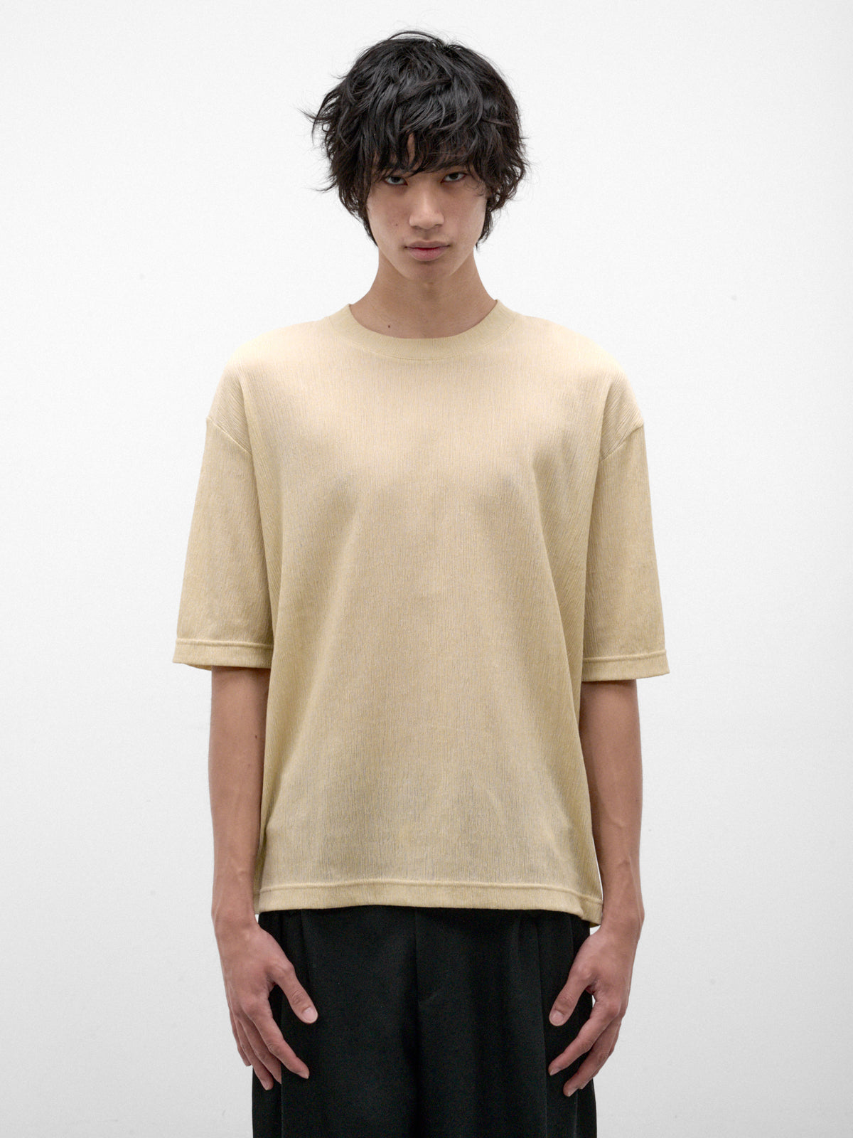 Light Beige Relaxed Tee (LA68JK116-40-LIGHT-BEIGE)