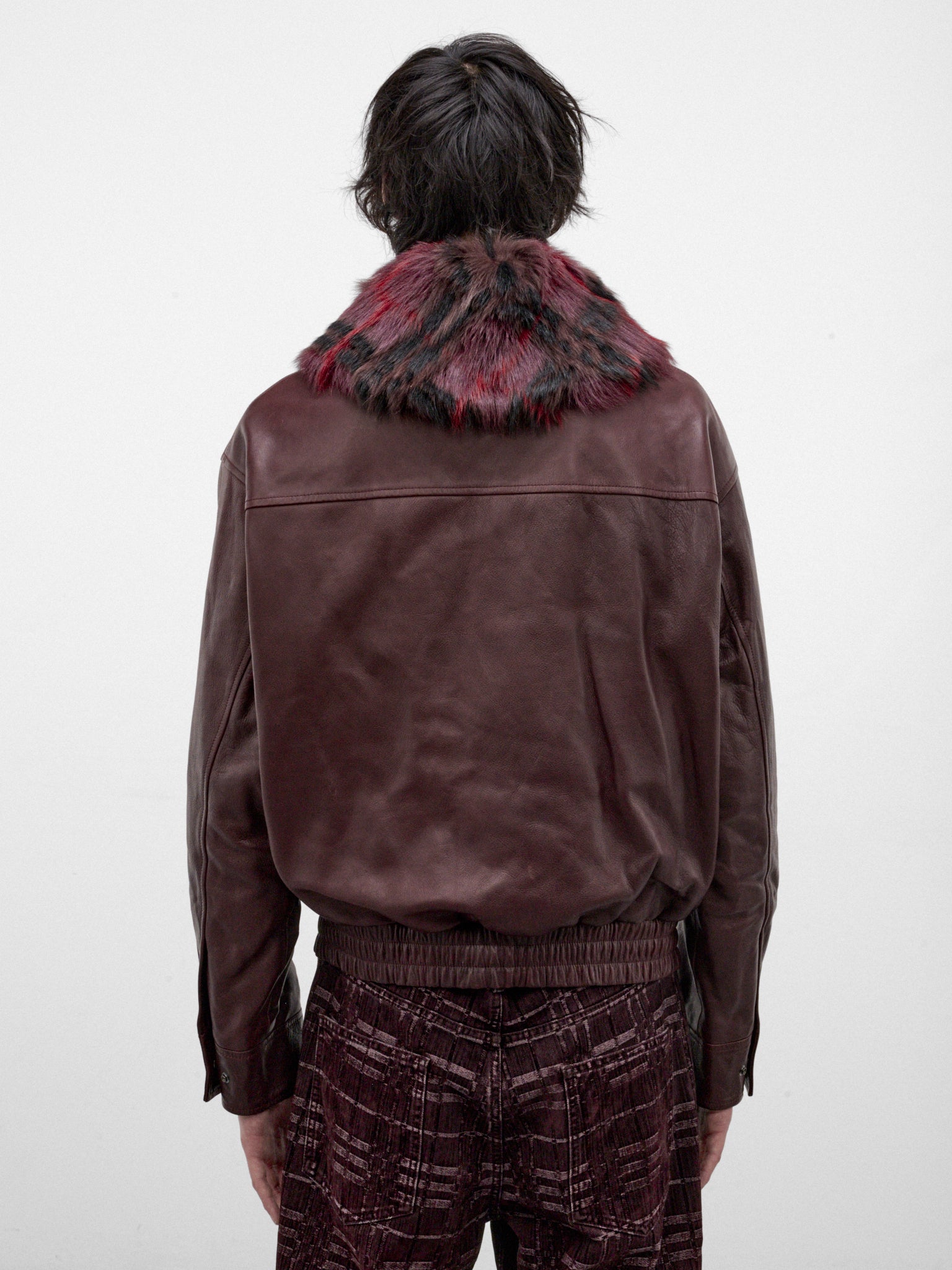 Bordeaux Leather Latchford Bomber Jacket (LATCHFORD-A1193-BORDEAUX)