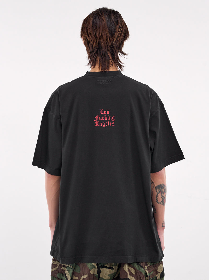 40th Anniversary Drip Metal Tee (LATR100B-WASHED-BLACK)
