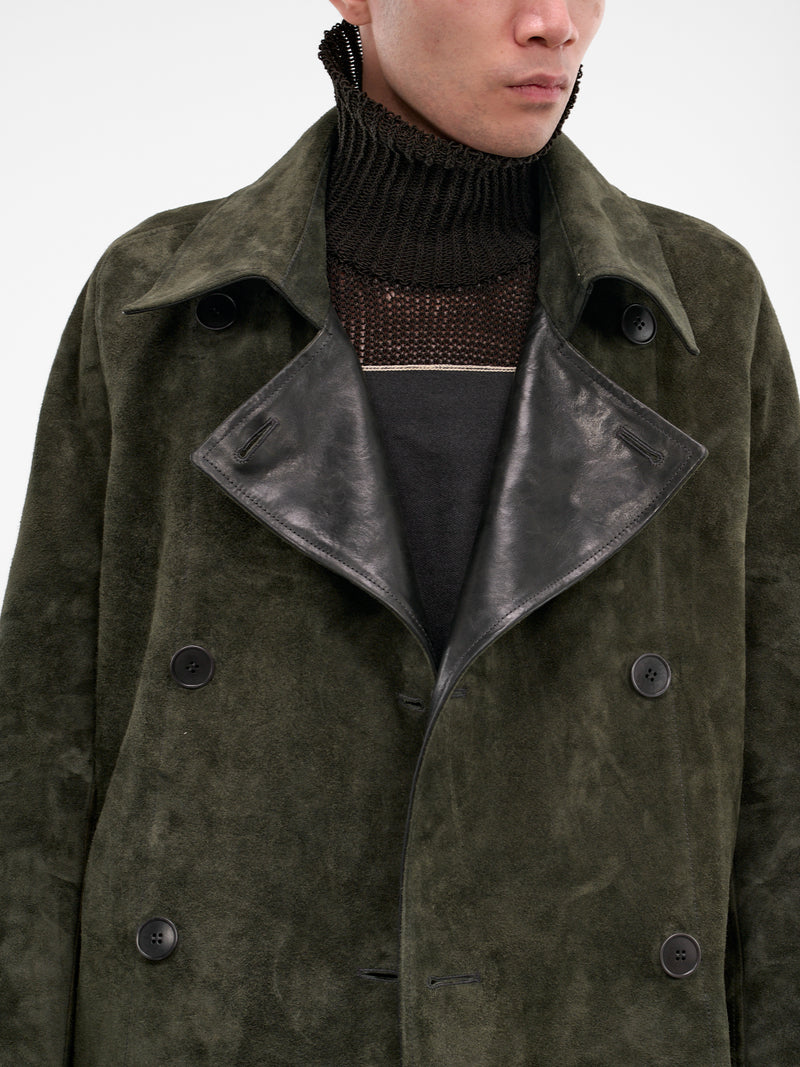 Black Reversible Horse Leather Coat (LC-170-RAF-BLACK)