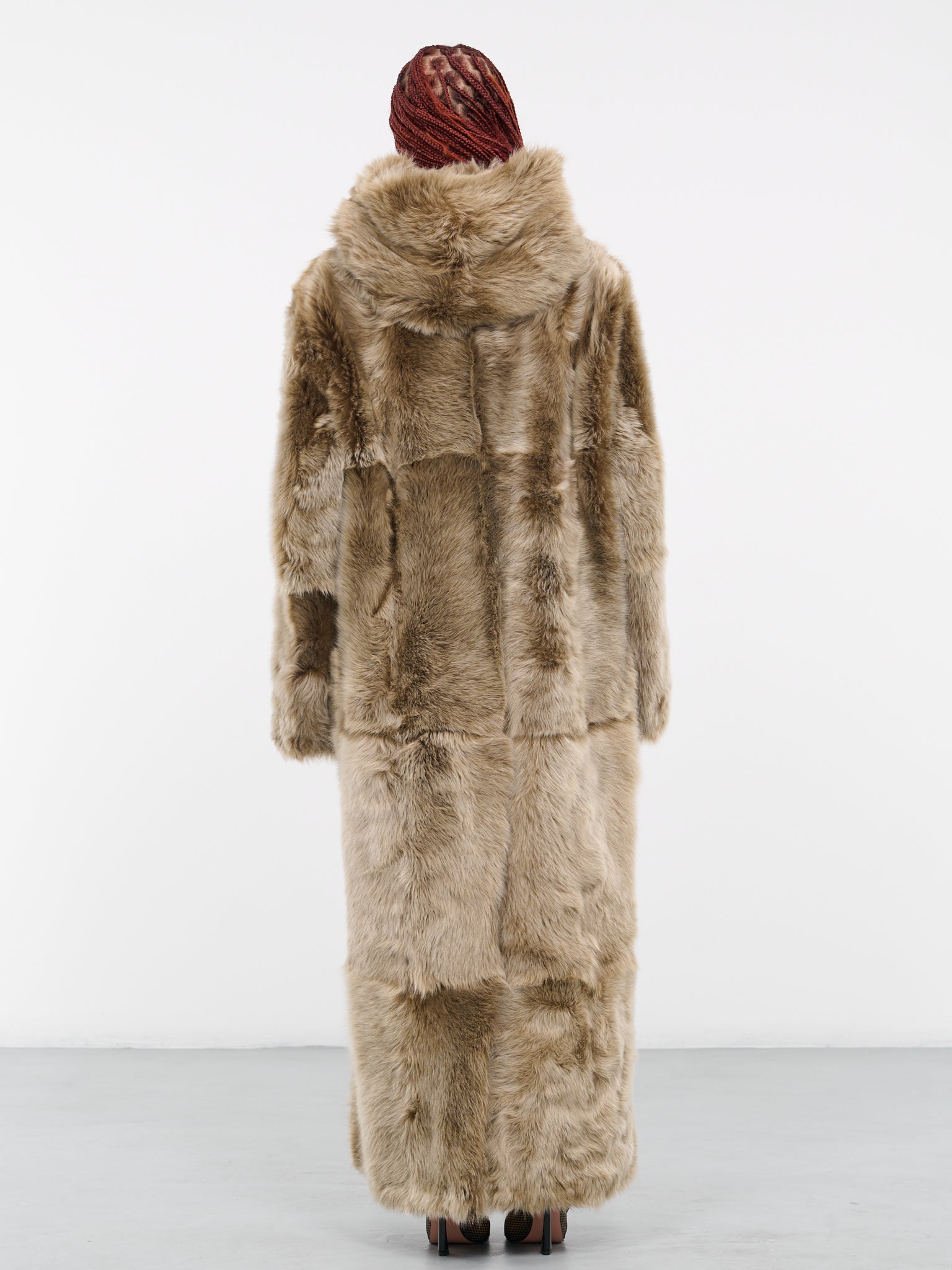 Padlock Fur Duffle Coat (LC0011-LT0068-600-BROWN)
