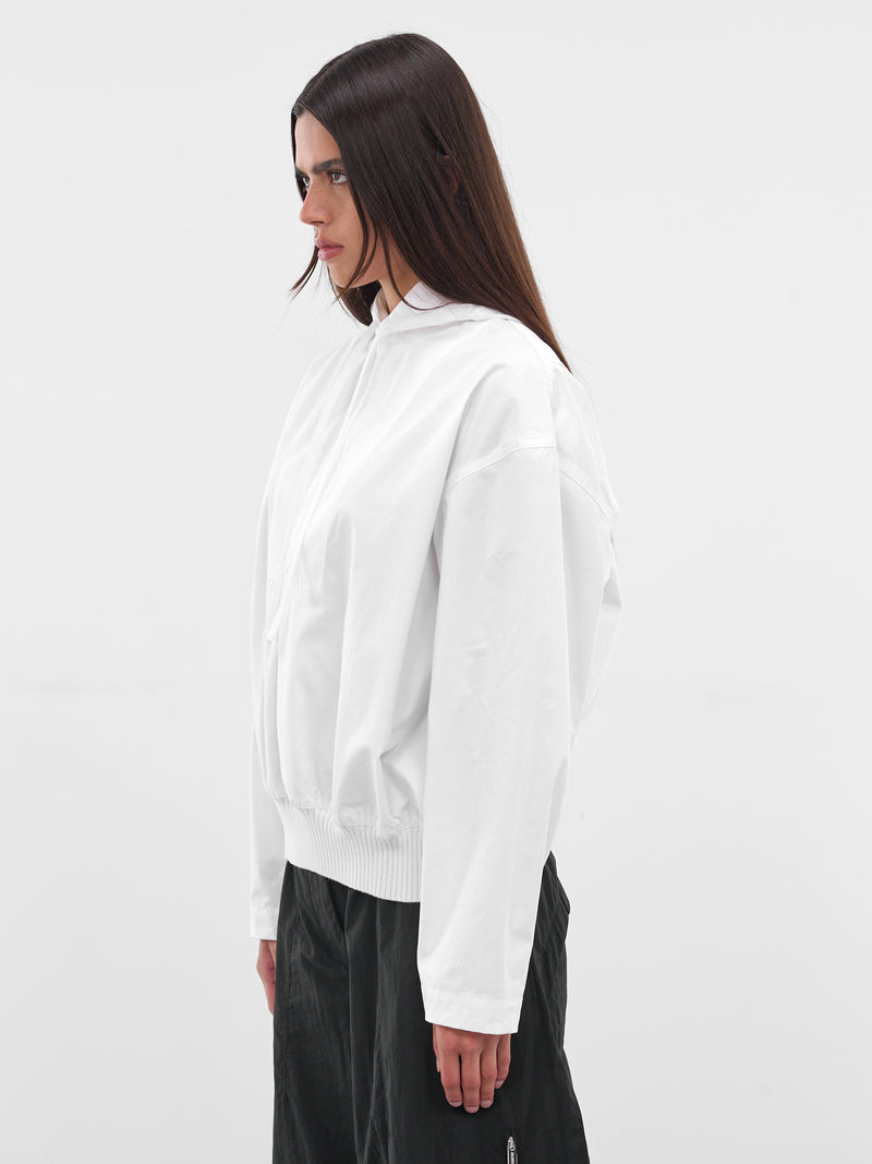 White Haut Trapezi Relaxed Hoodie (LE-HAUT-TRAPEZI-WHITE)