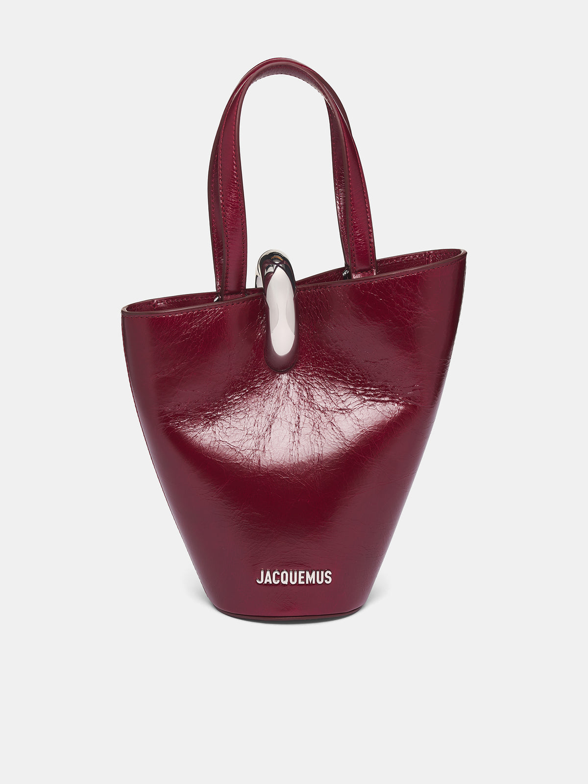 Burgundy Leather Bambola Asymmetric Bag (LE-PETIT-BAMBOLA-BURGUNDY)