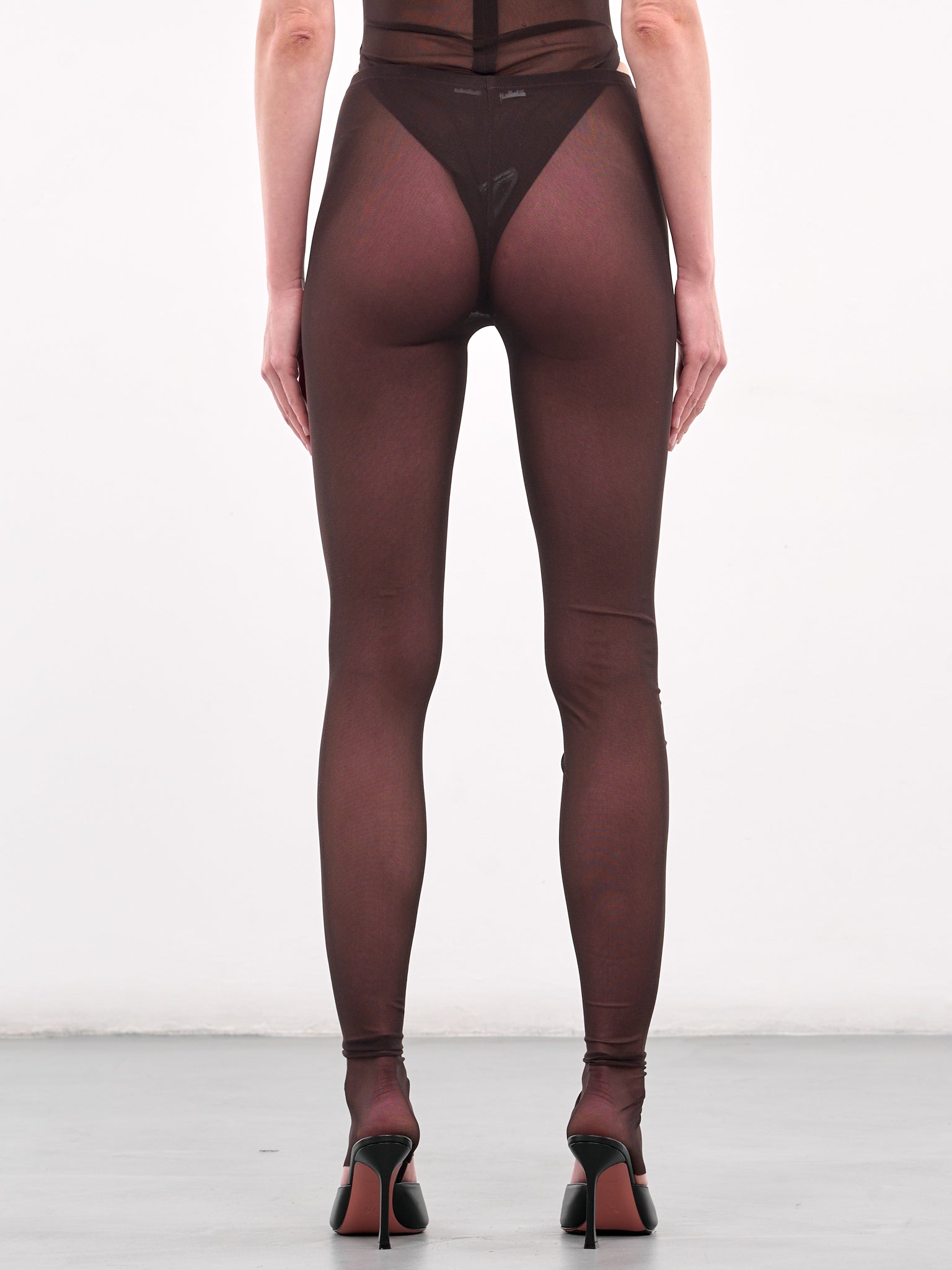 Sheer Mesh Leggings (LE01BR-DARK-BROWN)