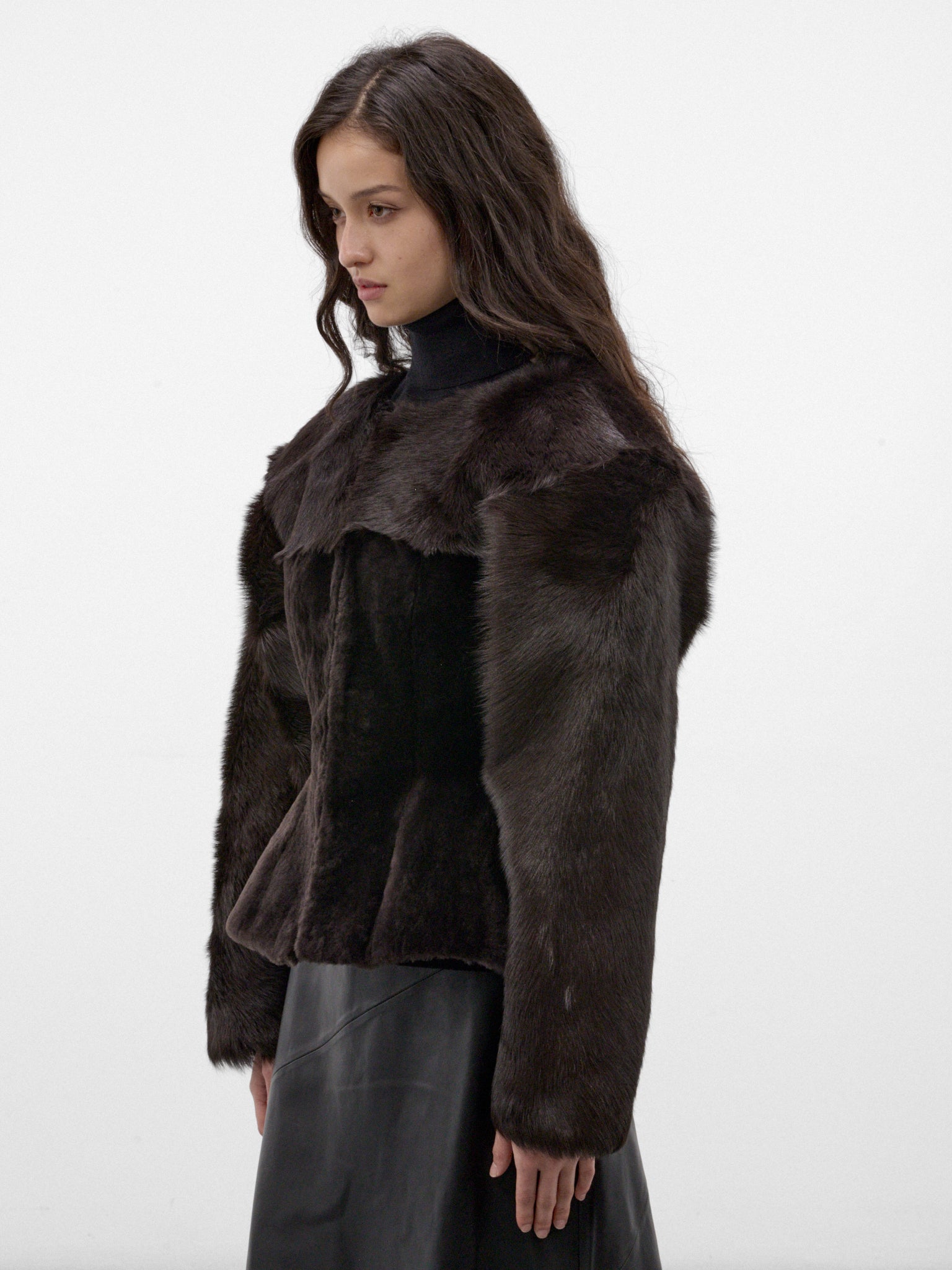 Brown Sheep Leather & Fur Jacket (LEATHER-03-BROWN)