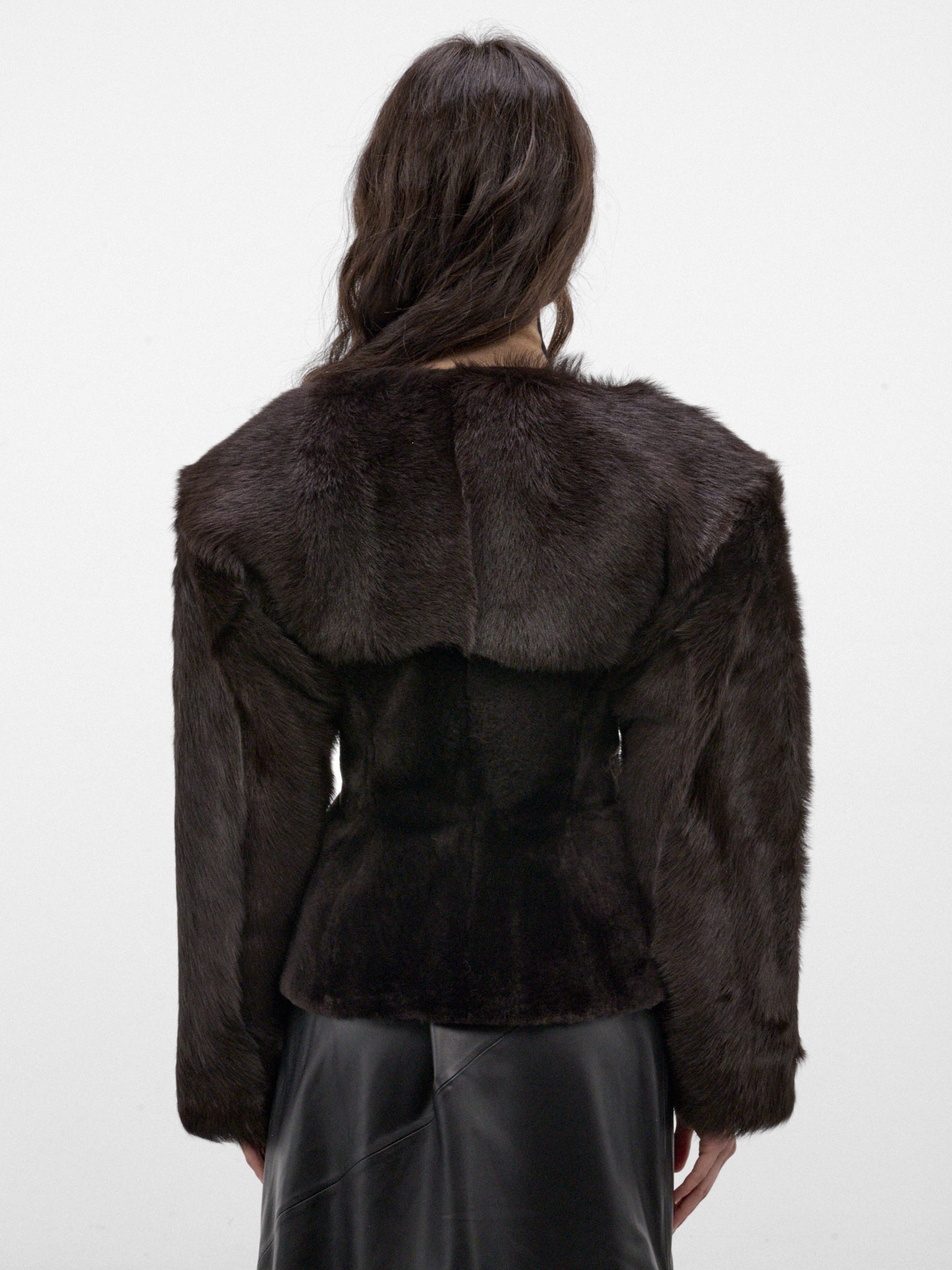 Brown Sheep Leather & Fur Jacket (LEATHER-03-BROWN)