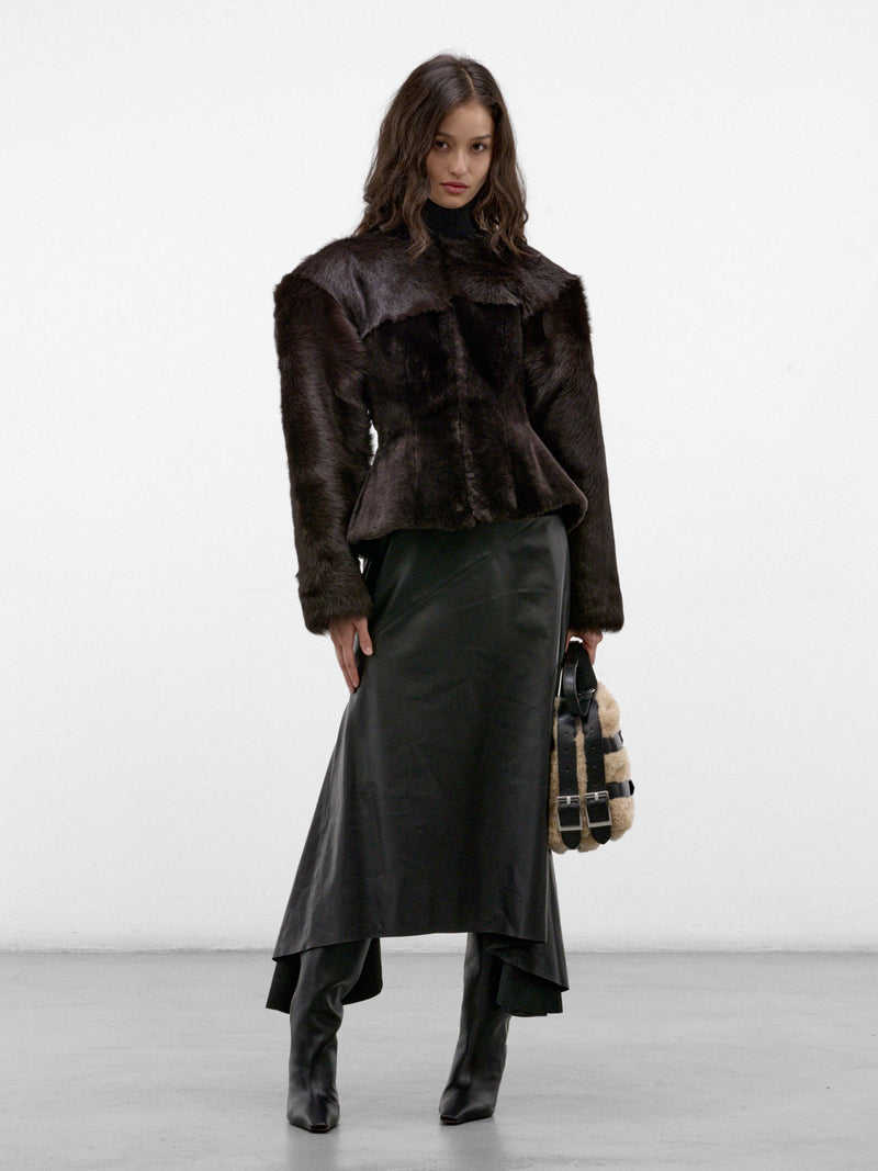 Brown Sheep Leather & Fur Jacket (LEATHER-03-BROWN)