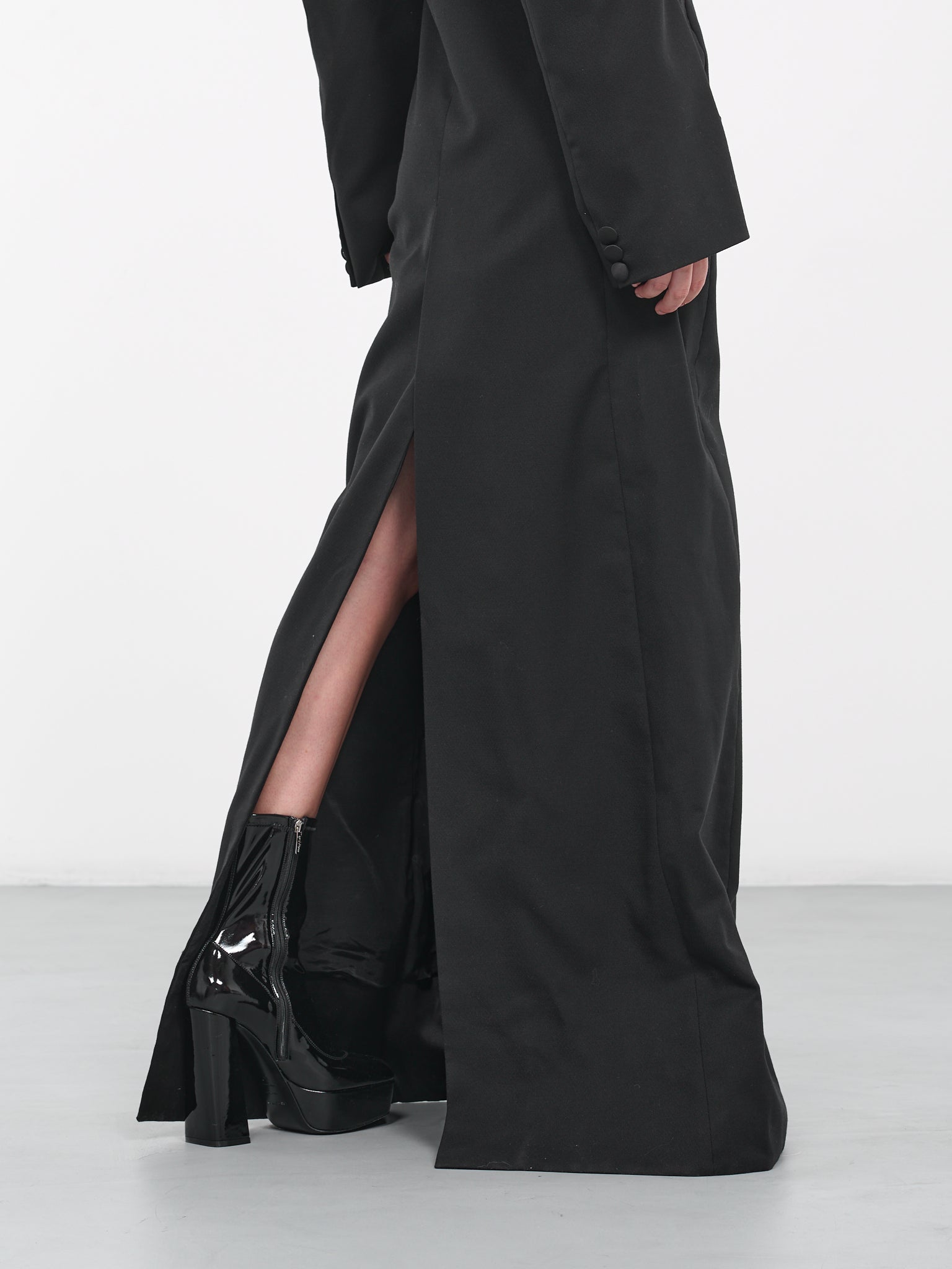 Paneled Trench Coat (LEBOSHI1-BLACK)