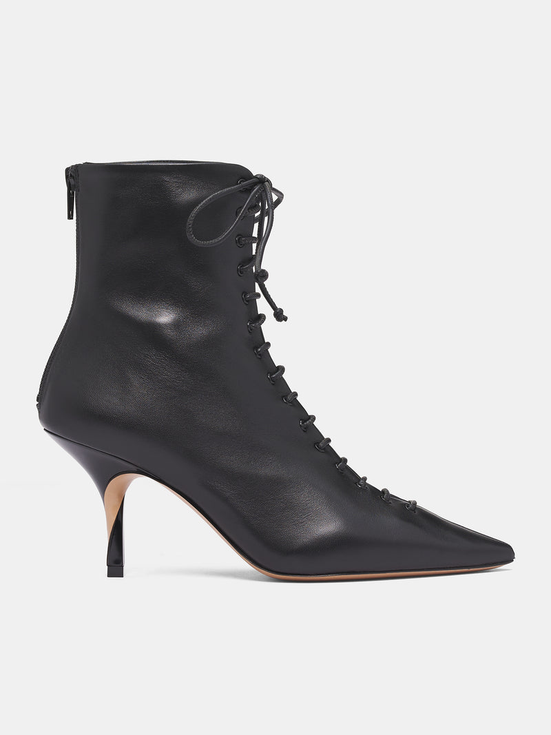 Black Leather Tourni Boots (LES-BOTTINES-TOURNI-LACET-BLAC)