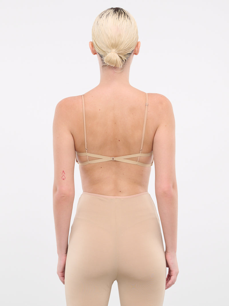 Tulle Appliqué Bra (LIN010-BEIGE)