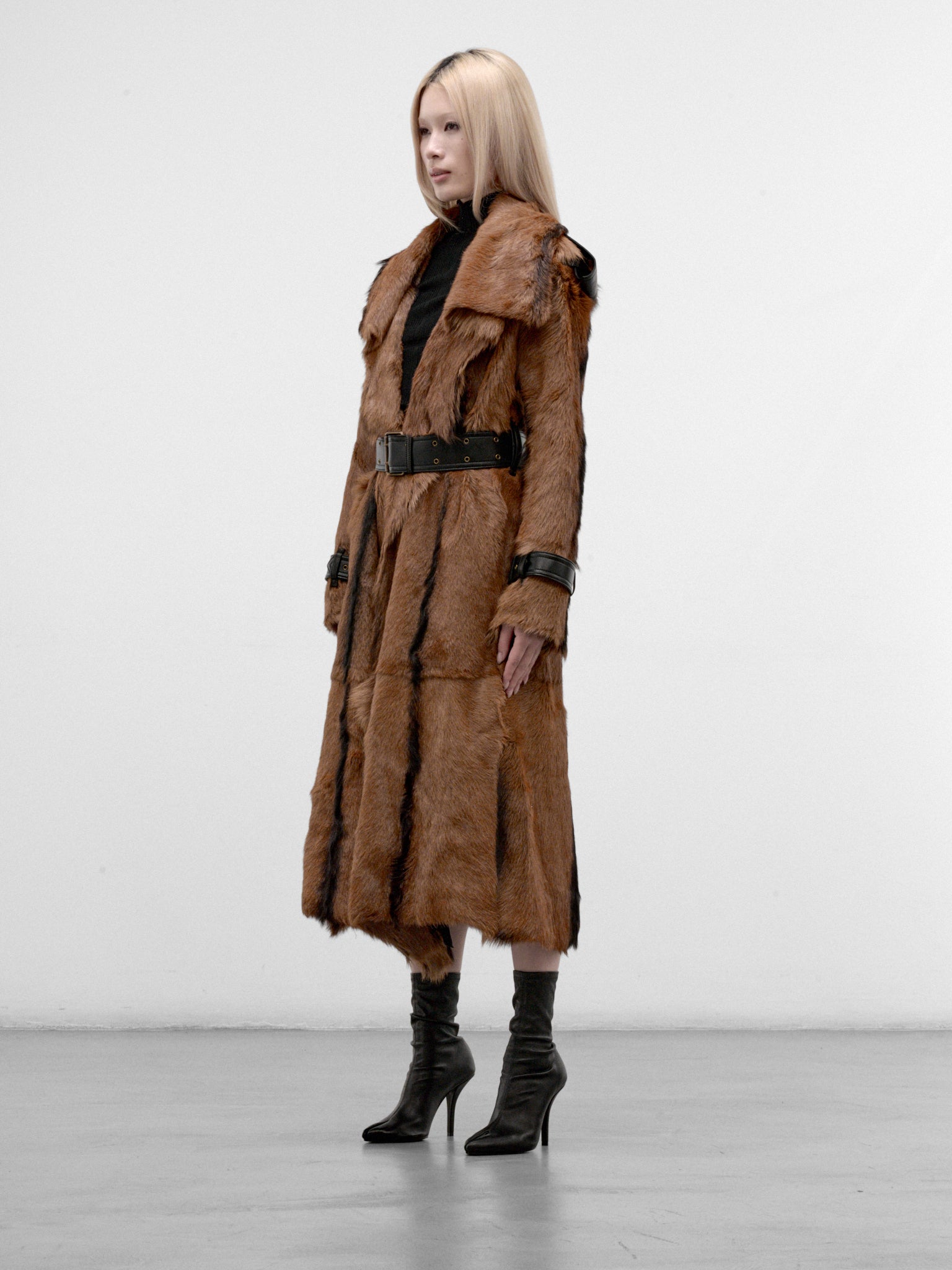 Camel Shearling Linley Wrap Coat (LINLEY-CAMEL)