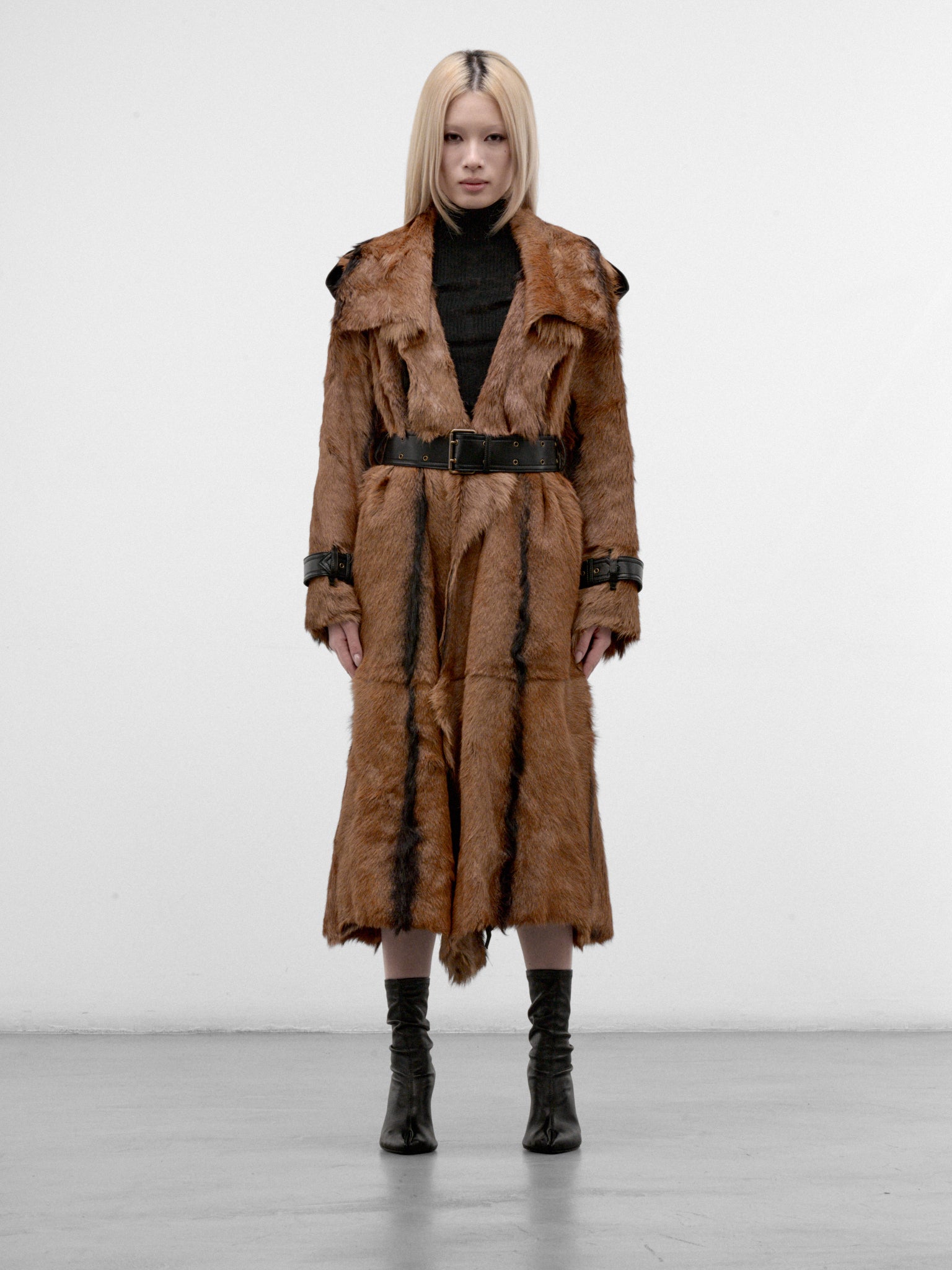 Camel Shearling Linley Wrap Coat (LINLEY-CAMEL)