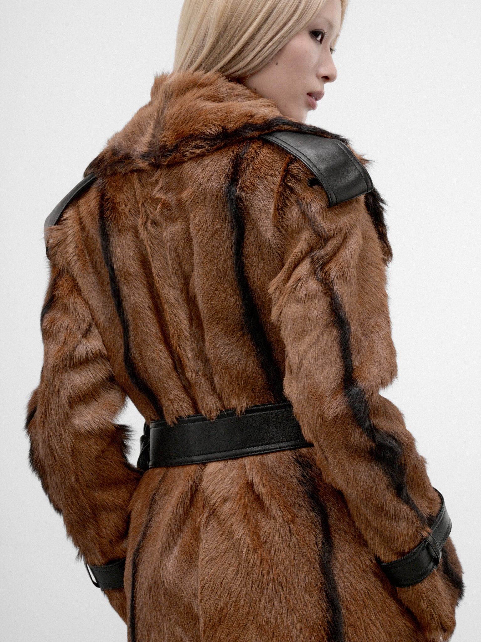 Camel Shearling Linley Wrap Coat (LINLEY-CAMEL)