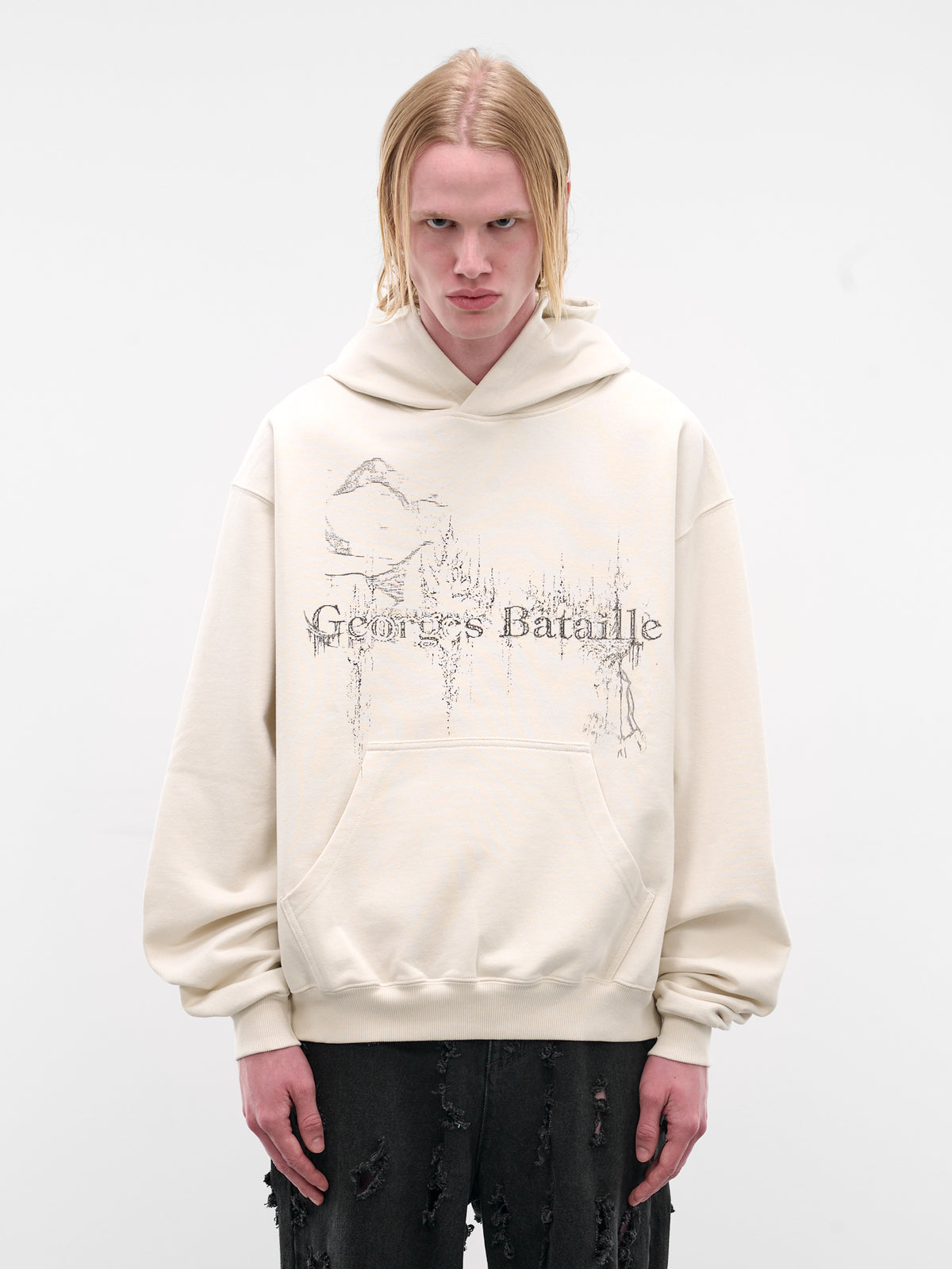 Bone Bataille Graphic Oversized Hoodie (LKSS26-BATAILLE-BONE)