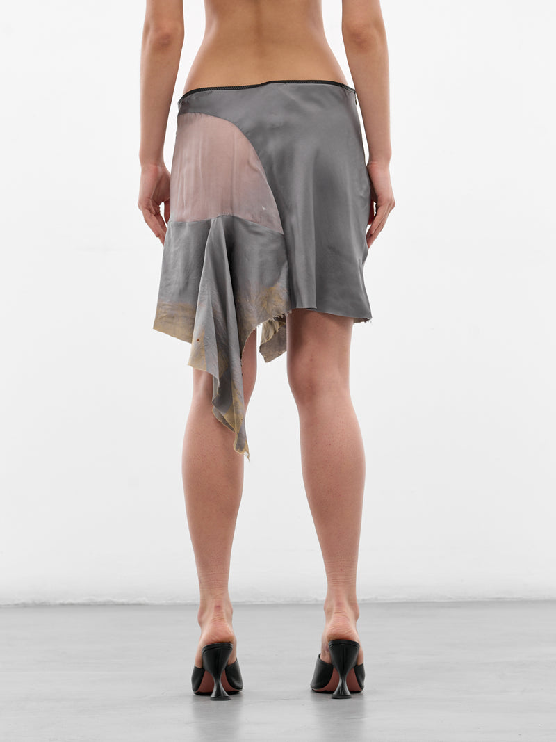 Charcoal Silk Ishq Mini Skirt (LKSS26-ISHQ-CHARCOAL)