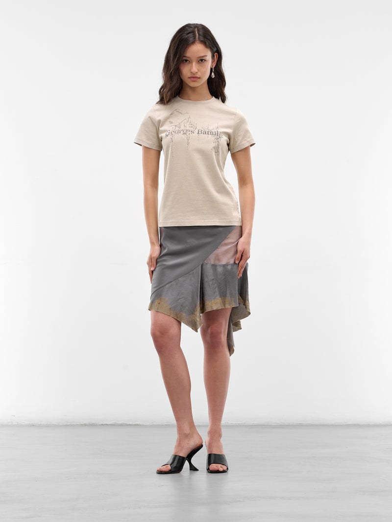 Charcoal Silk Ishq Mini Skirt (LKSS26-ISHQ-CHARCOAL)