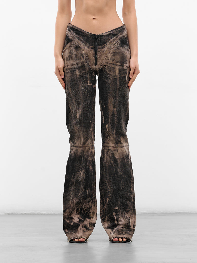 Black Bleached Denim Rider Pants (LKSS26-RIDER-DEN-BLACK)