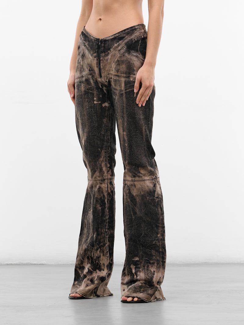 Black Bleached Denim Rider Pants (LKSS26-RIDER-DEN-BLACK)