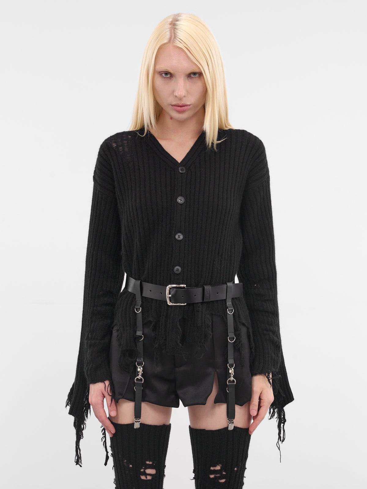 Black Leather Strap Belt (LL-F04-717-1-BLACK)