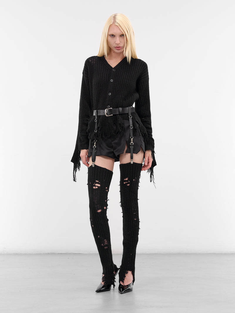 Black Leather Strap Belt (LL-F04-717-1-BLACK)