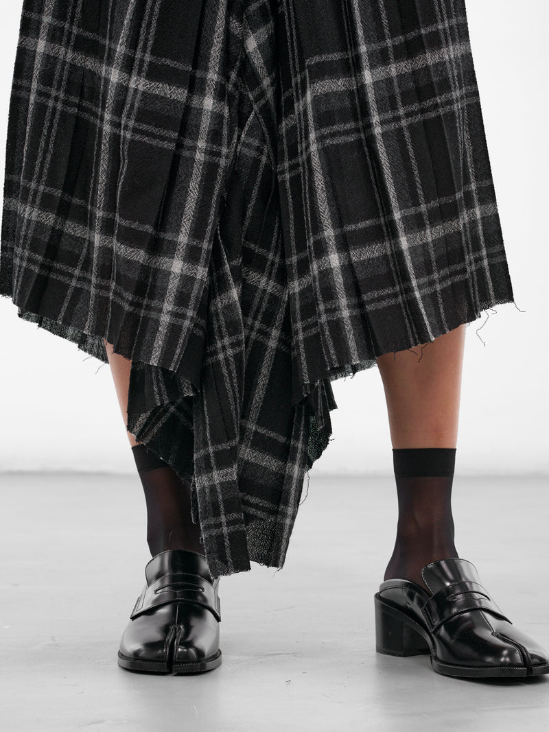 Black Tartan Baggy Trousers (LL-P04-122-BLACK)