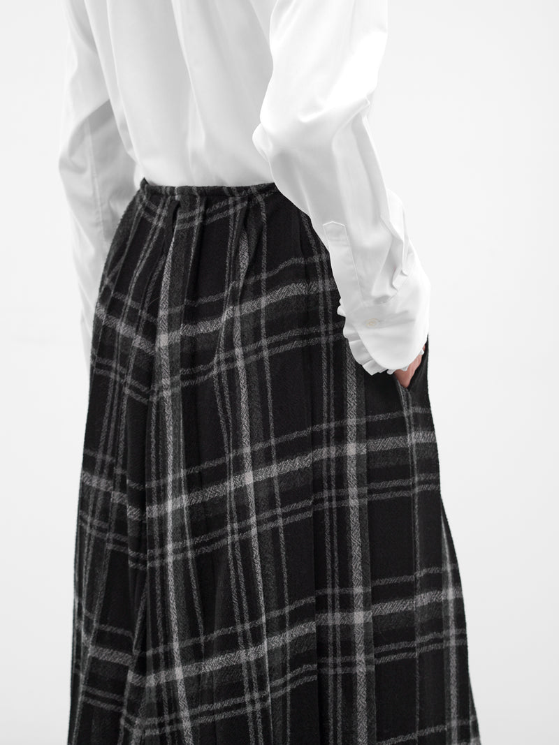 Black Tartan Baggy Trousers (LL-P04-122-BLACK)