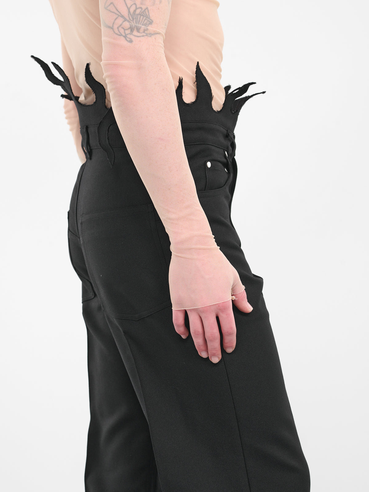 Flame Waist Pants (LL-PT-4222-BLACK)