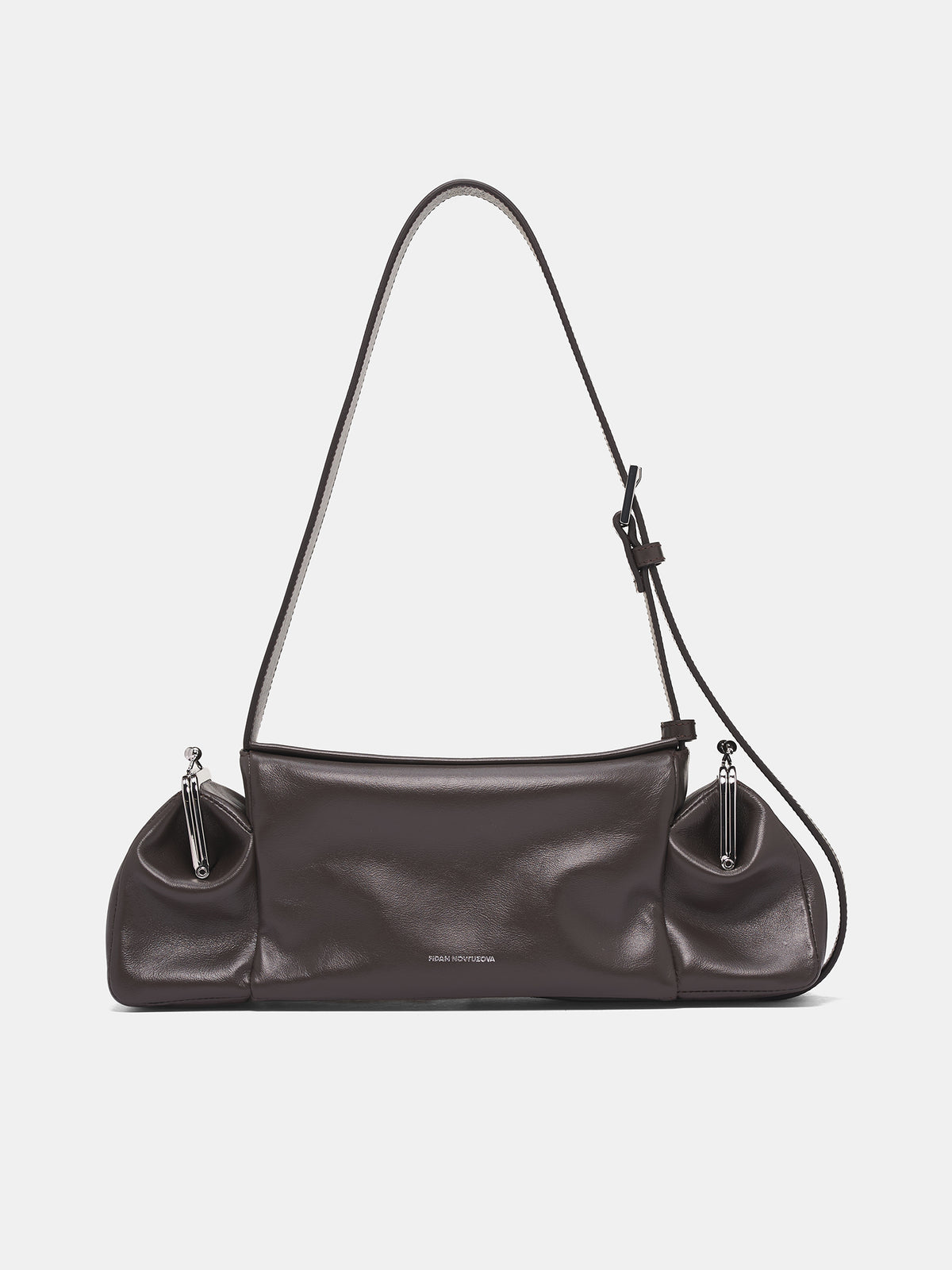 Brown Leather Clasp Pocket Handbag (LLB-CHOBR-CHOCOLATE-BROWN)