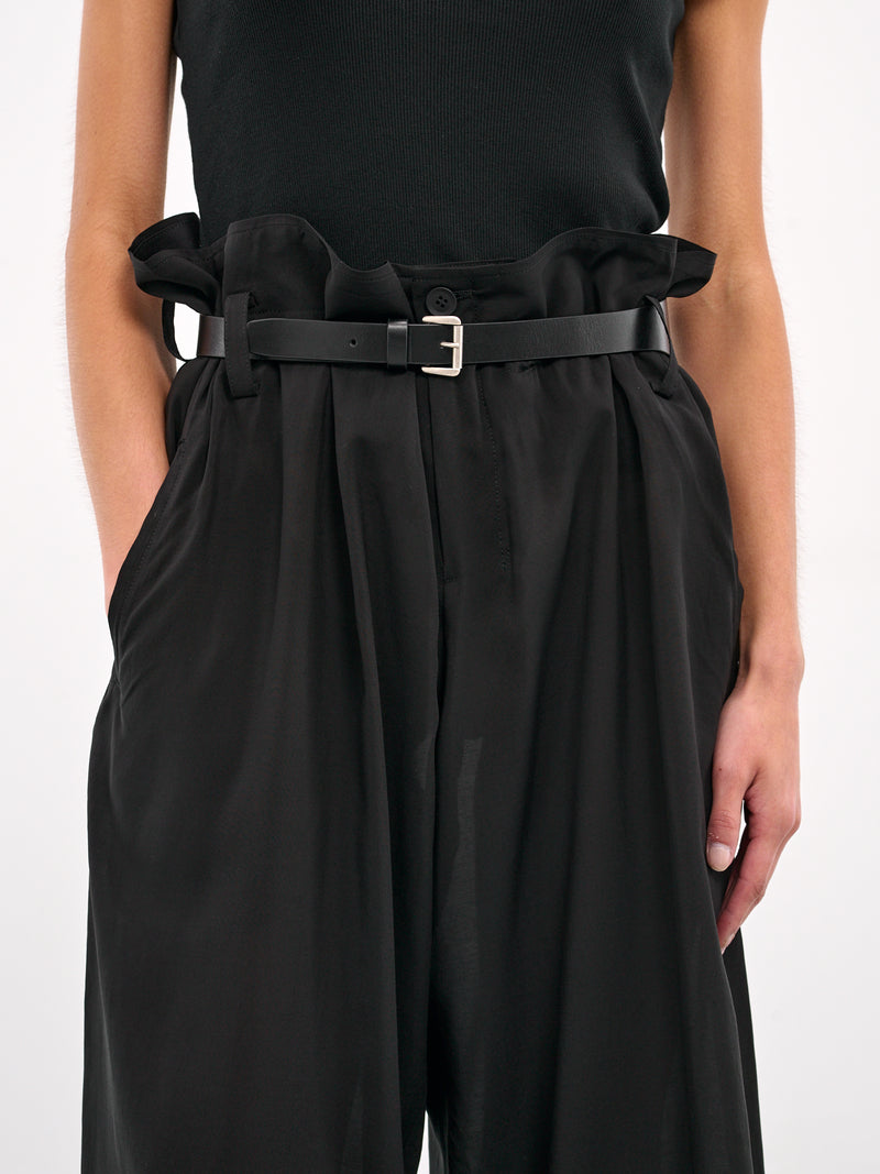 Lawn Waist String Tuck Pants (LP-P10-201-1-BLACK)