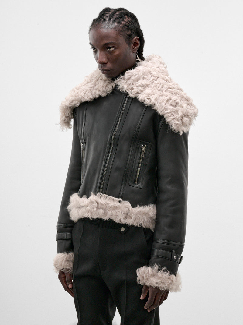 Black Sheep Leather Aviator Jacket (LT-001-A-BLACK)