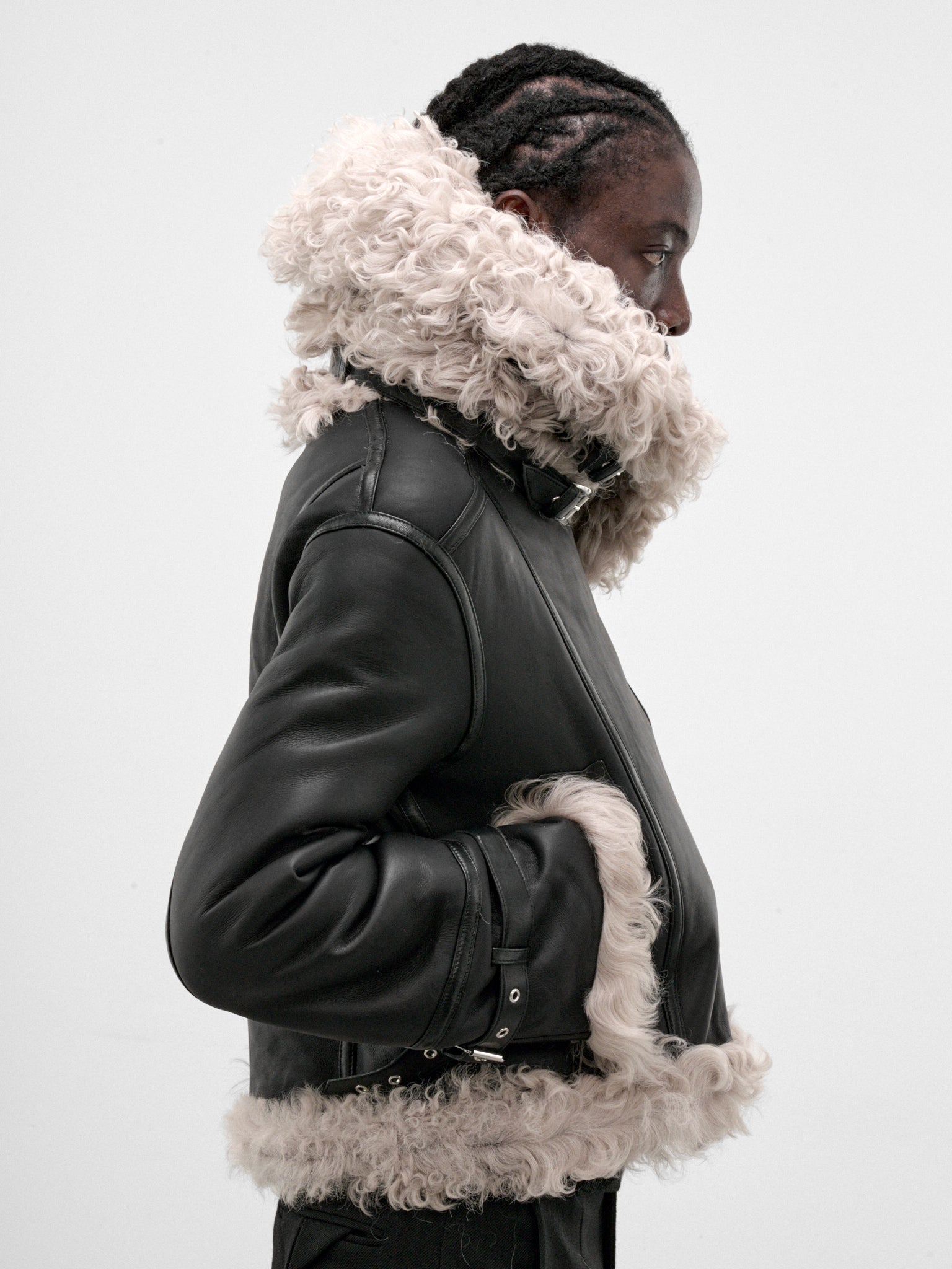 Black Sheep Leather Aviator Jacket (LT-001-A-BLACK)