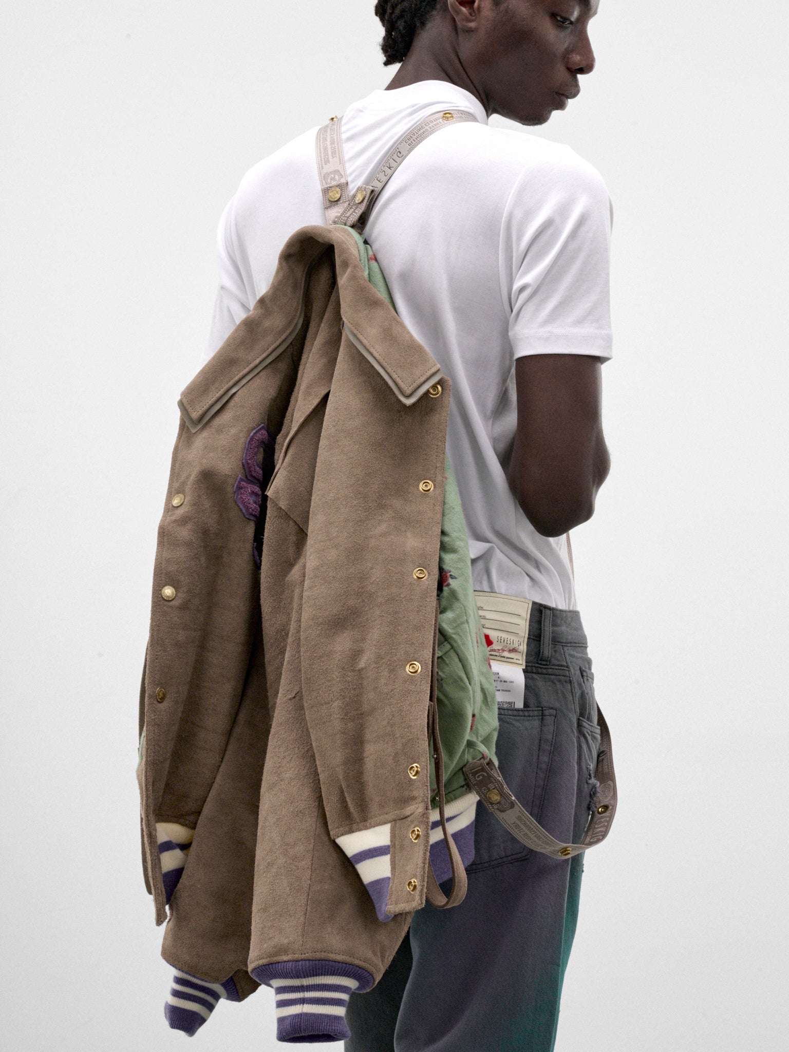 Beige Suede Varsity Jacket (LT-SV-NRA-1001-BEIGE)