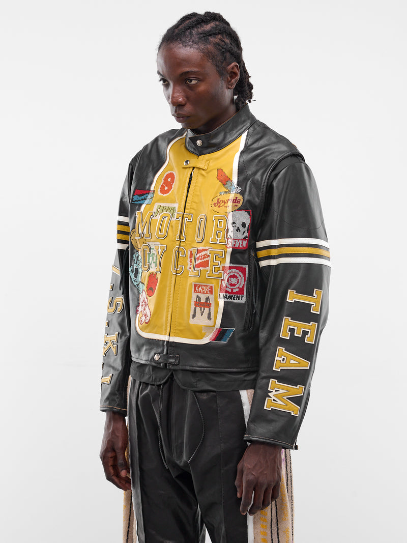 Black Leather Rider Moto Jacket (LT-SV-NRS-1001-BLACK)