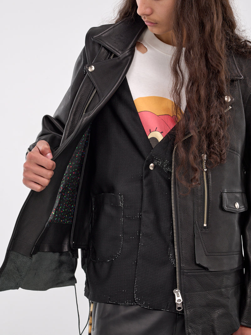 Double Rider Leather Jacket (LT-SV-NYA-1002-BLACK)