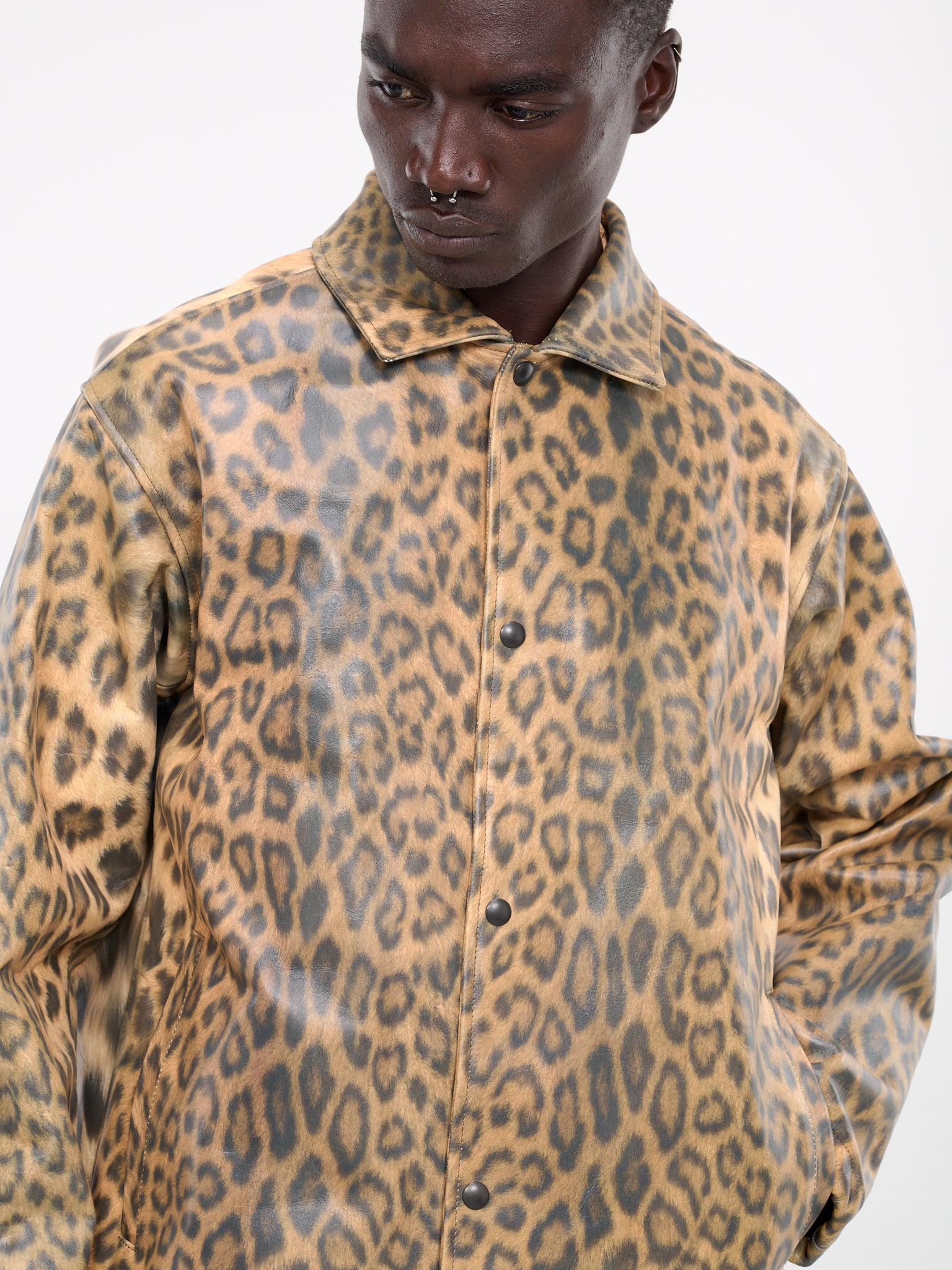 Leopard Leather Coach Jacket (LT-SV-NYS-1001-LEOPARD)