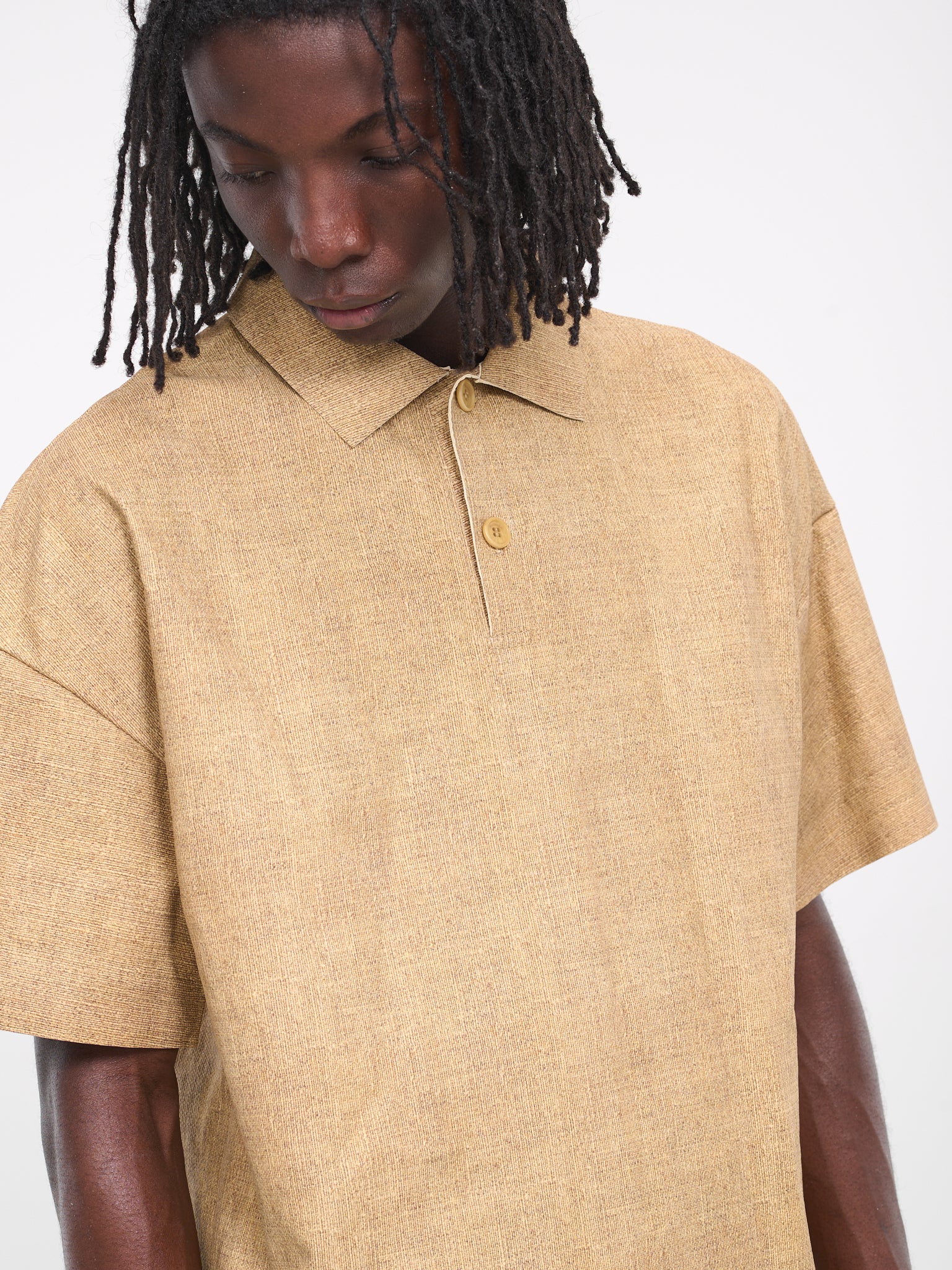 Leather Polo Shirt (LT0050-LT0082-150-SAND)