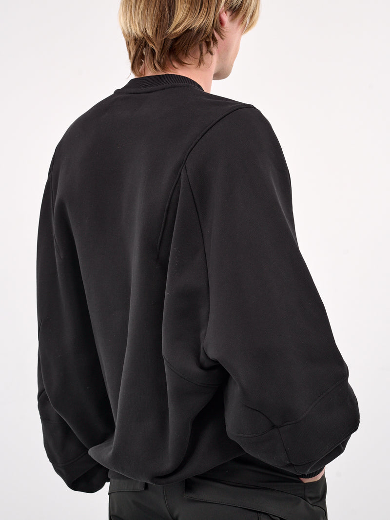 Plicate Crewneck (M-08-062-BLACK)